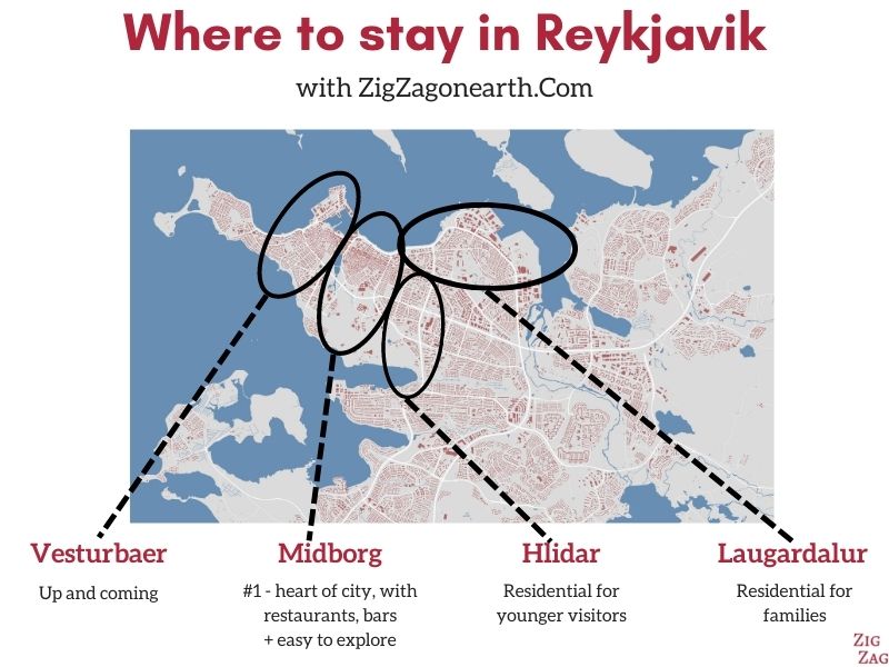 Var man kan bo i Reykjavik, Island