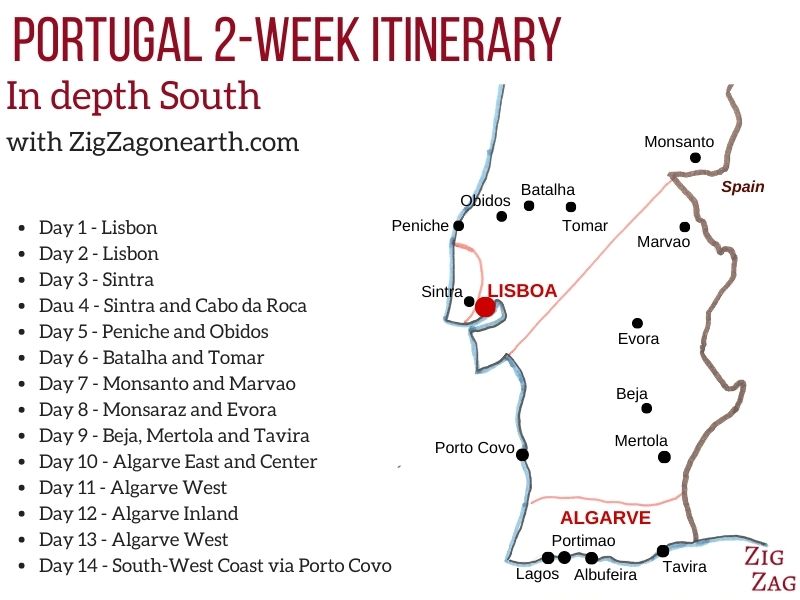 In depth South Portugal 2 week itinerary
