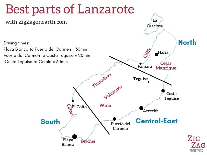 Best parts of Lanzarote where to go