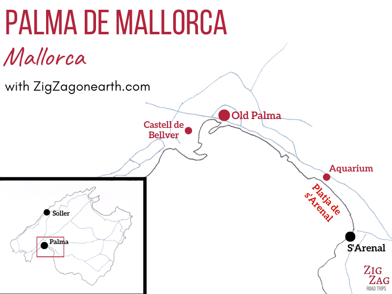 Mapa de Palma de Maiorca