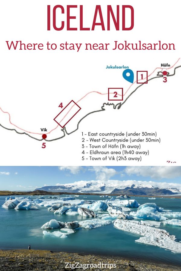 Hvor kan man bo i nærheden af Jokulsarlon