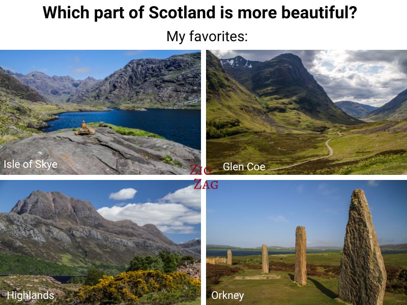 Which part of Scotland is more beautiful