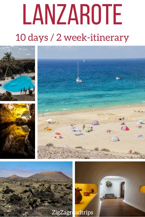 10 days Lanzarote 2 weeks itinerary Pin