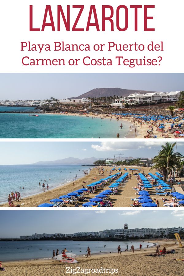 Playa Blanca or Puerto del Carmen or Costa Teguise lanzarote where to go Pin