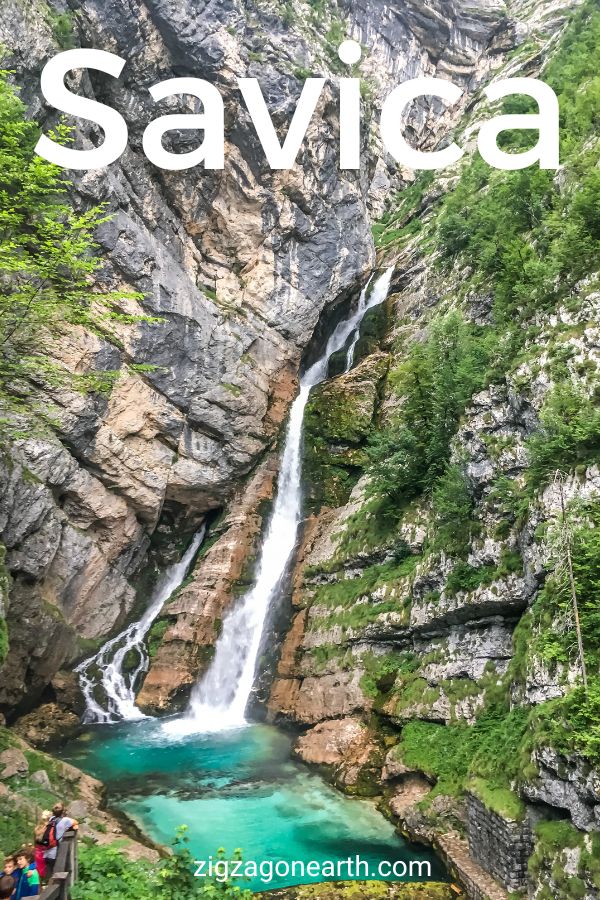 Pin Vandring Slap Savica Vattenfall Slovenien