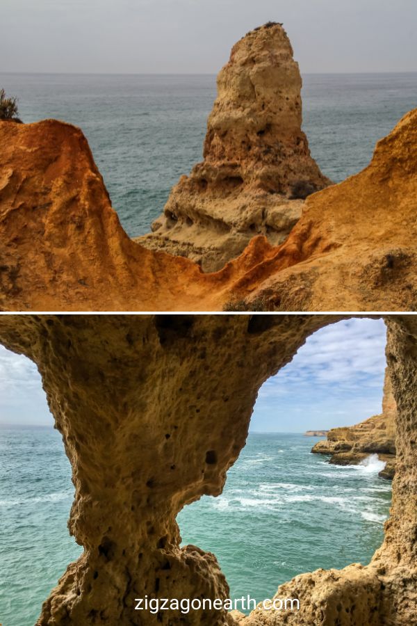 Algar Seco Algarve Portugal Rejser - Algar Seco Vandring Grotte - Portugal Algarve ting at lave