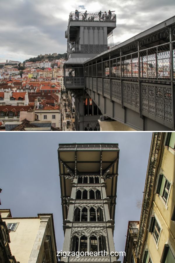 Ascensore di Santa justa Ascensore di Lisbona Portogallo Cose da fare a Lisbona