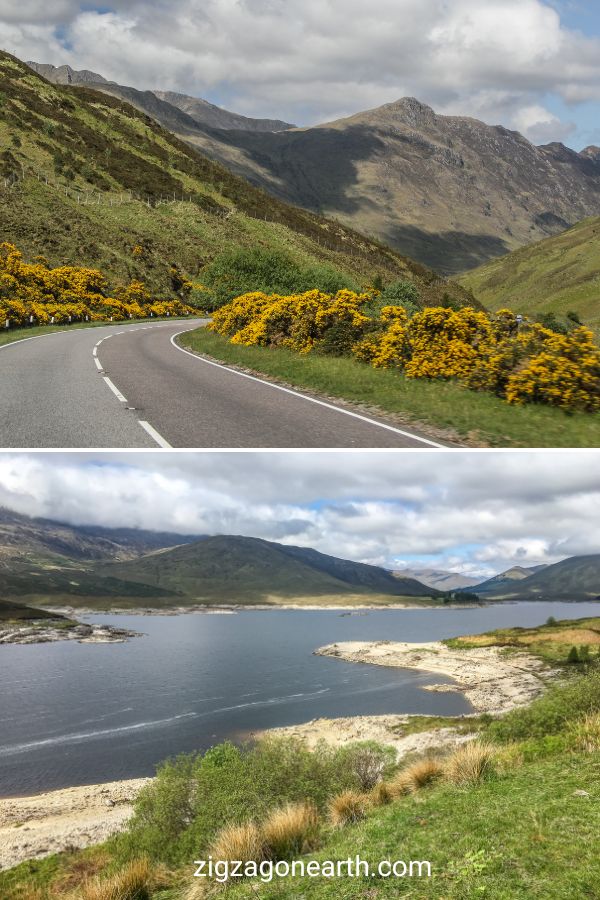 A87 Estrada para Skye Escócia
