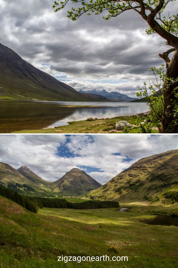 Weg Glen Etive Schotland rijden