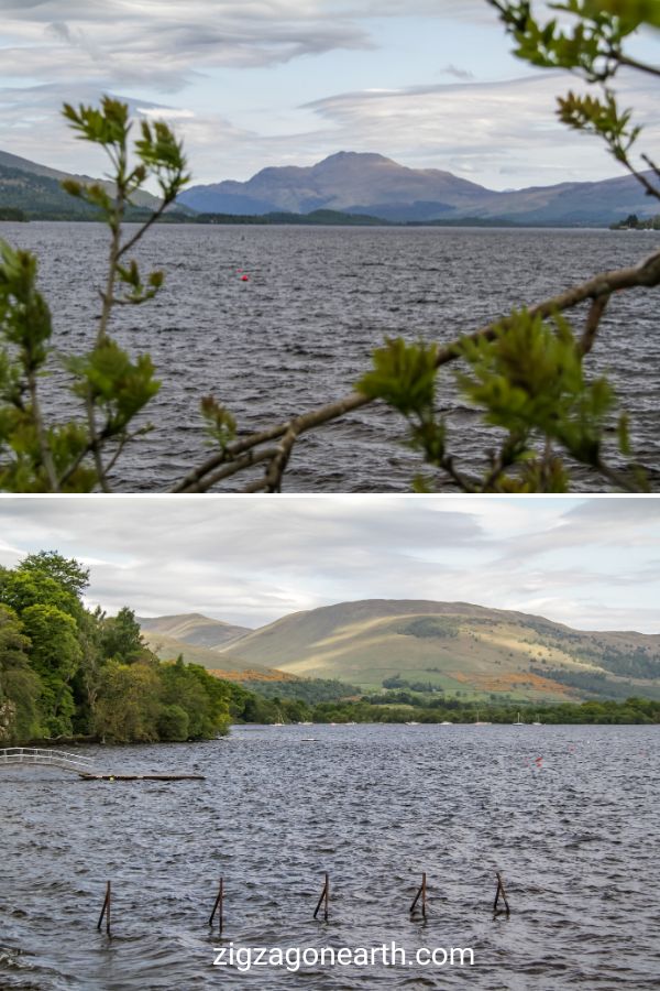 Coisas para fazer em Loch Lomond miradouros Escócia Viagem Pin