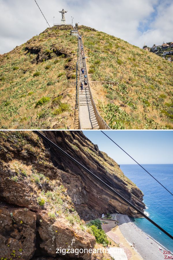 Ponta do Garajau strand kabelbaan christus standbeeld Pin