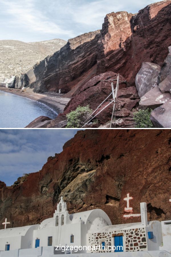 Rood Strand Santorini Reisspeld3