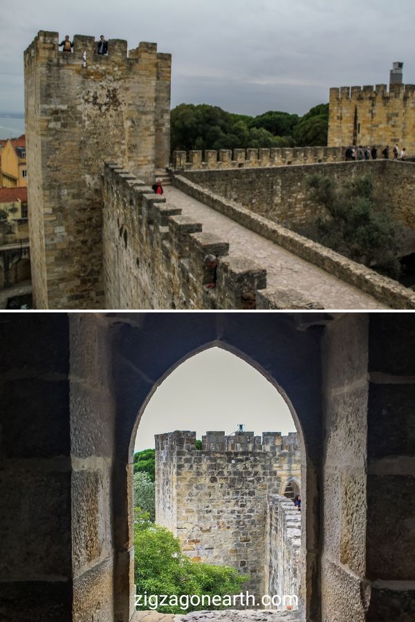 Sao Jorge-slottet i Lissabon Portugal