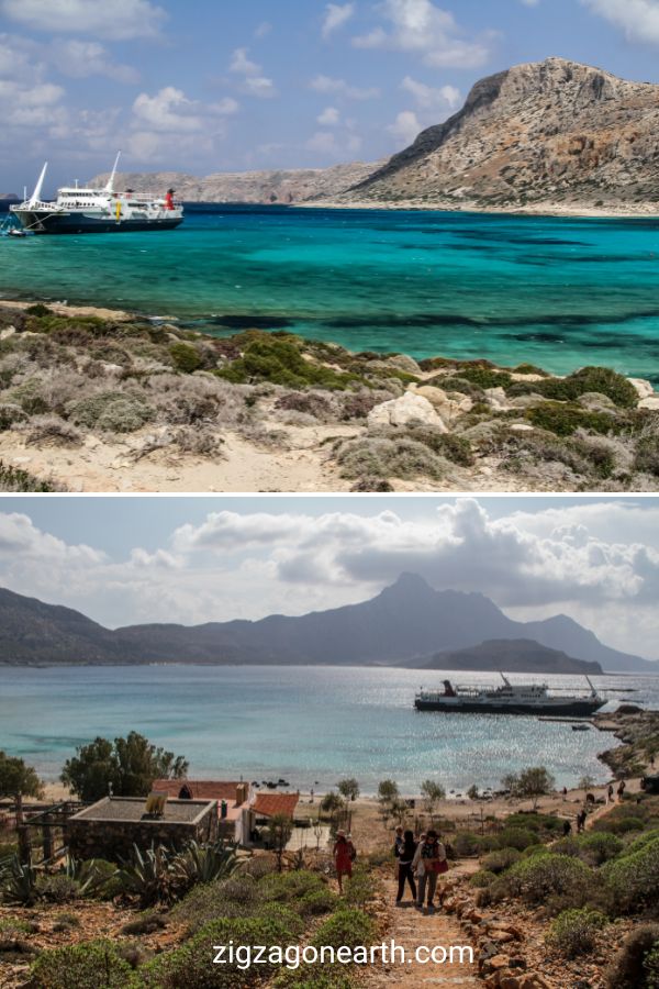 Balos lagune Kreta boot Gramvousa eiland Kreta reizen Pin