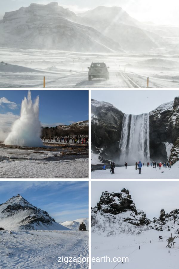 Sugestões de itinerários de inverno na Islândia