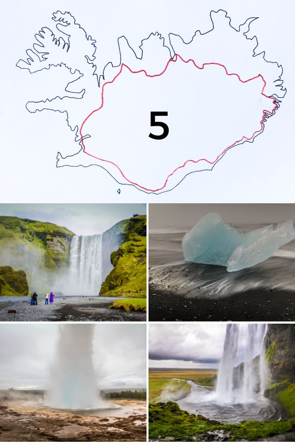 Itinerário de 5 dias na Islândia Road Trip Pin