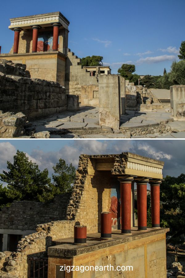 Minoiskt palats i Knossos på Kreta