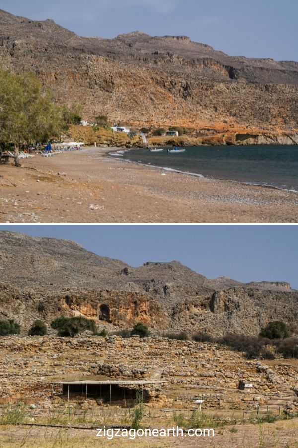 Zakros Creta (Praia, ruínas e desfiladeiro)