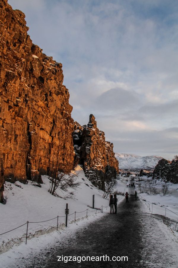 Nationaal Park Thingvellir in de winter