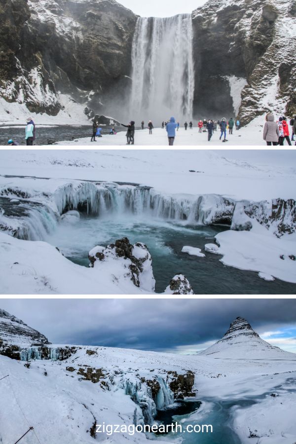 7 cascate islandesi in inverno