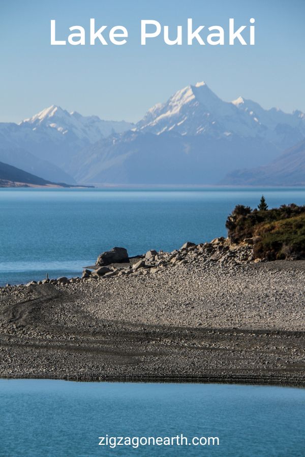 Ting at lave Lake Pukaki New Zealand Travel Pin3