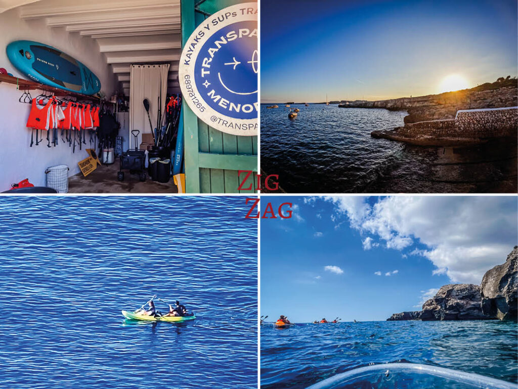 best excursions kayak menorca