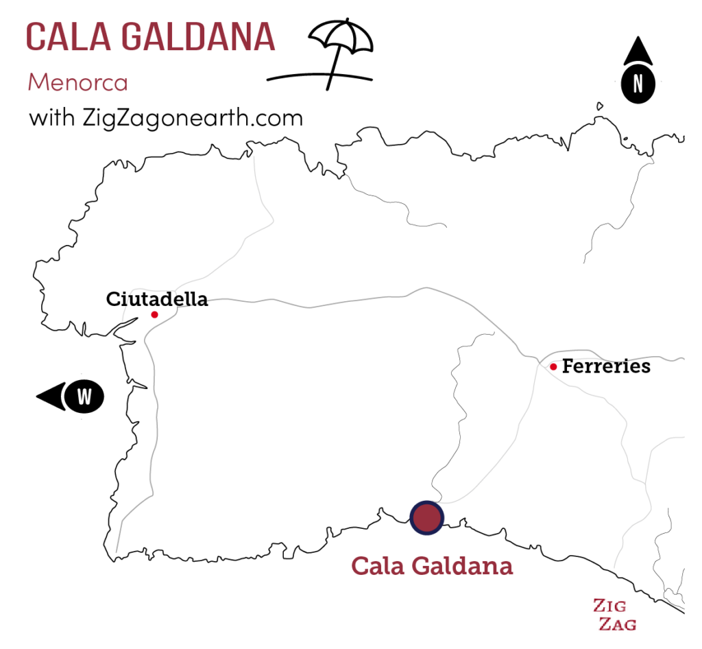 map cala galdana menorca