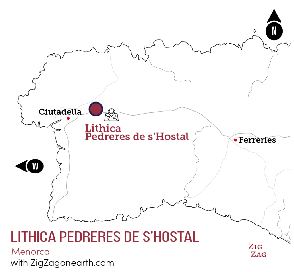 map lithica botanical garden menorca