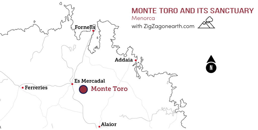 map monte toro menorca