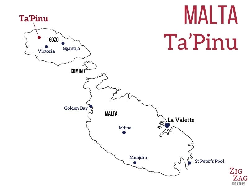 map Ta Pinu Gozo